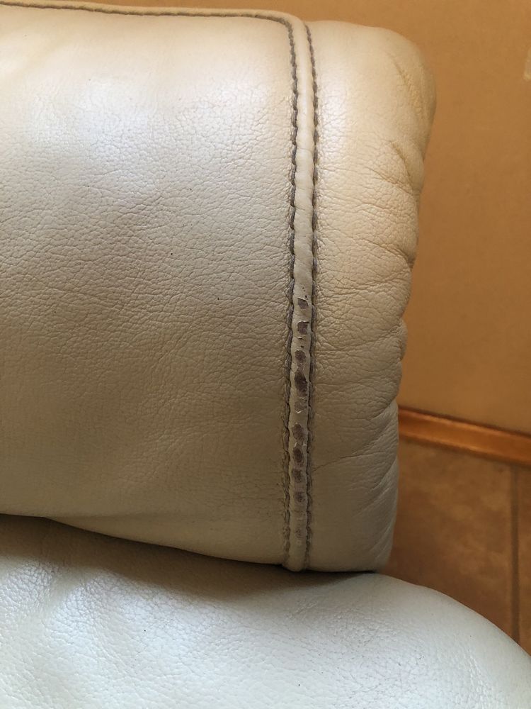 Zestaw wypoczynkowy sofa + fotel skóra