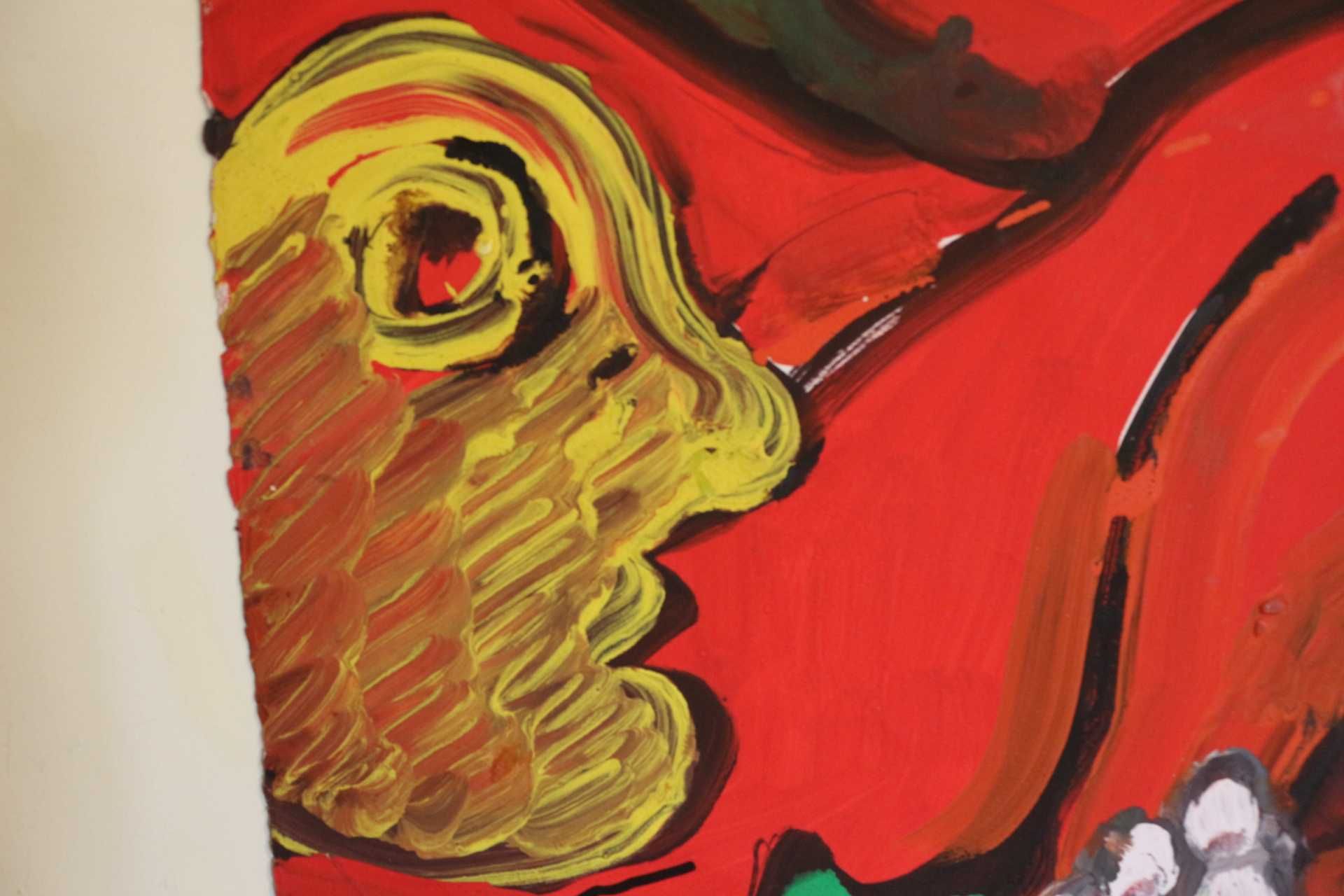 Pintura BENGT LINDSTROM Óleo s/ papel Assinado e Certificado 76x56,5cm