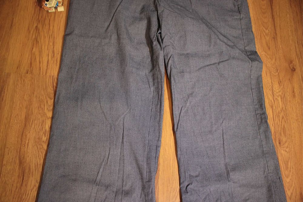Spodnie Monsoon r. 40 szare eleganckie długie w paski bawełna nowe