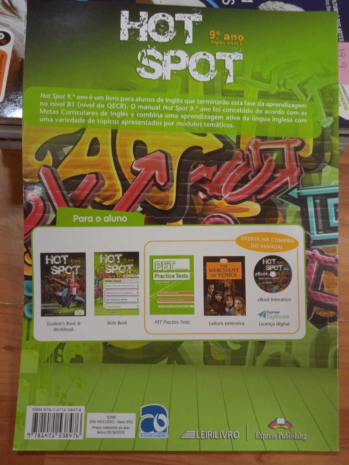 Manual Hot Spot Inglês 9º Ano (Oferta Cadernos)
