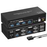 Przełącznik KVM VPFET DisplayPort 4K/8K dla 2 monitorów i 2 PC