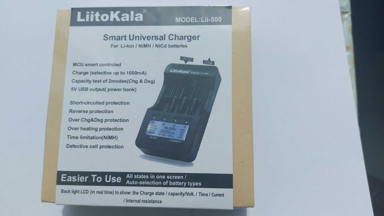Зарядное устройство LiitoKala Lii-500+БП+ автоадаптер. Новые