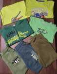 Zestaw dla chłopca 110, koszulki, bluza, spodnie -szt 7 +2xspodnie gra