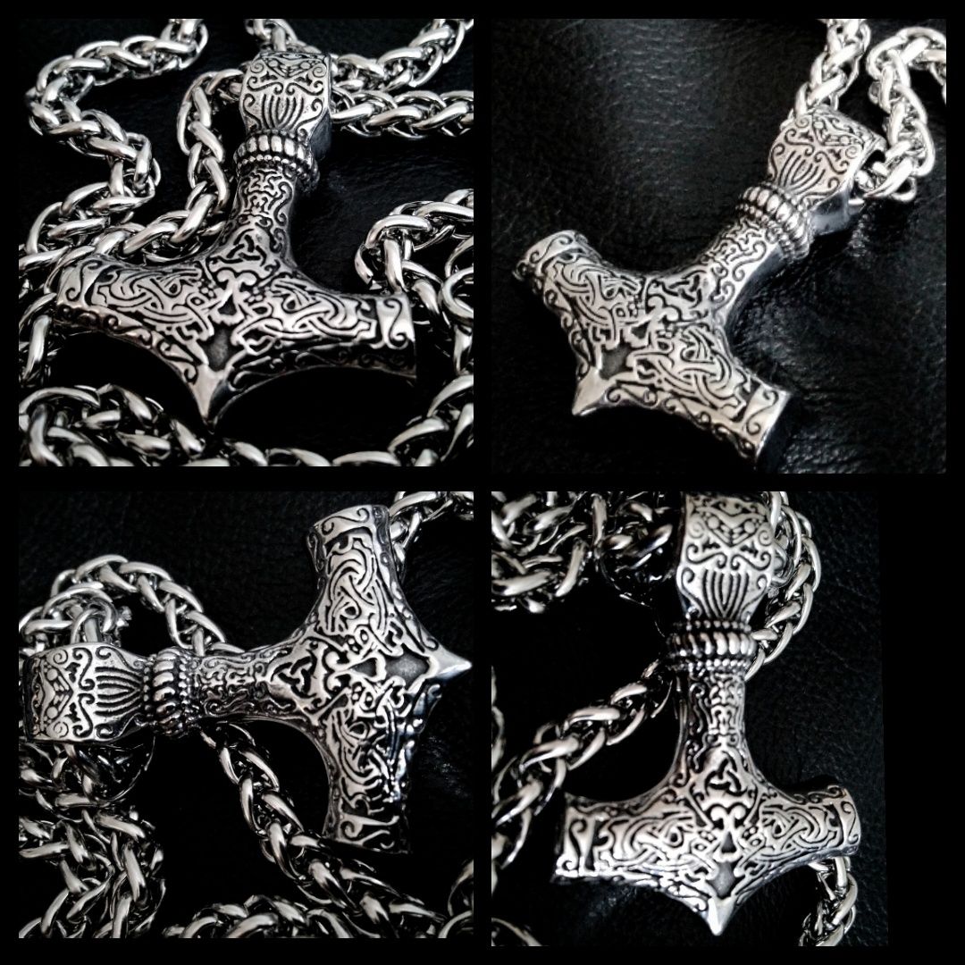 Stalowy młot Thora Mjolnir nordycki wisiorek zawieszka wikinga wyprzed