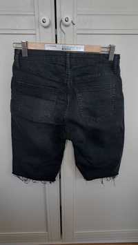 Czarne szorty H&M kolarki dżinsowe rozmiar 38