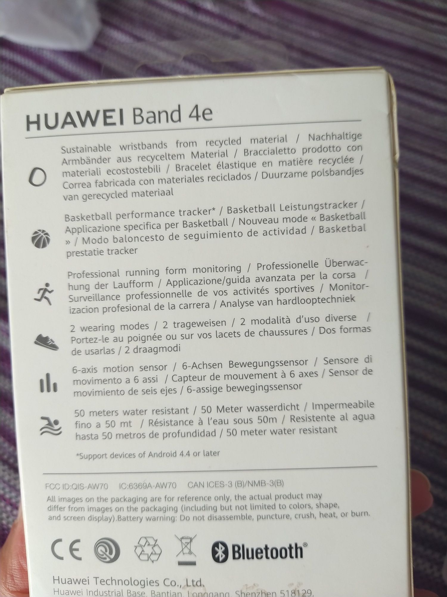 Smart bracelet Huawei band 4e