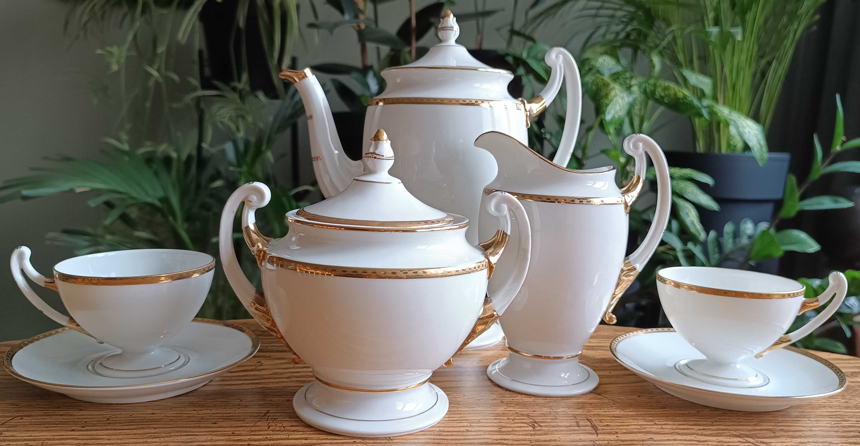 Porcelanowy zestaw dla dwojga- J. Schneider & Co, Bohemia.