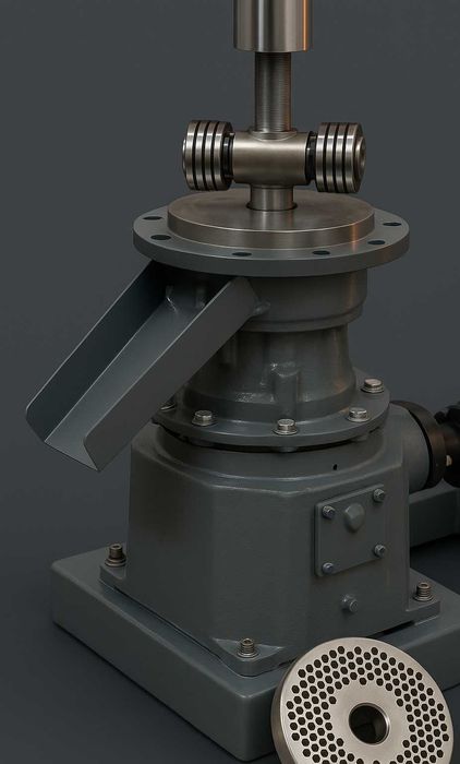 Peleciarka 250mm matryca stała - ruchome rolki duża przekładnia