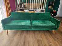 Sofa Glädje 3-osobowa, butelkowa zieleń Sz:216cm