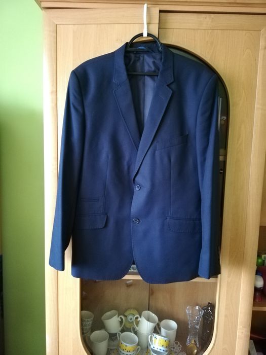 Granatowy garnitur L XL
