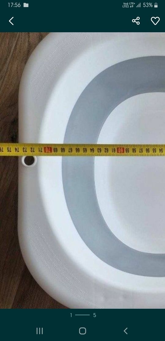 Wanienka skladana silikonowa na nóżkach