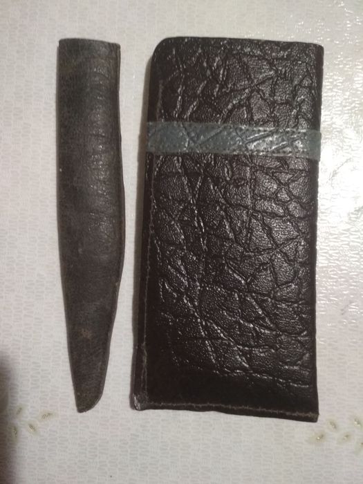 Чехол для очков и бритвы, кожа.