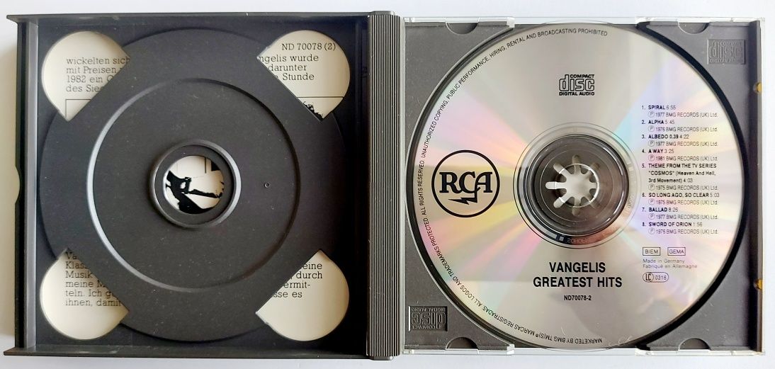 Vangelis Greatest Hits 2CD 1991r
