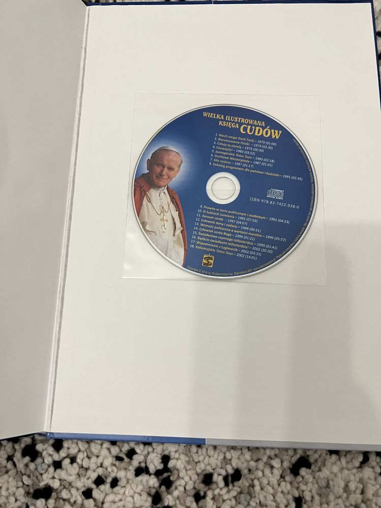 Wielka ilustrowana ksiega cudów św. Jana Pawła II + CD