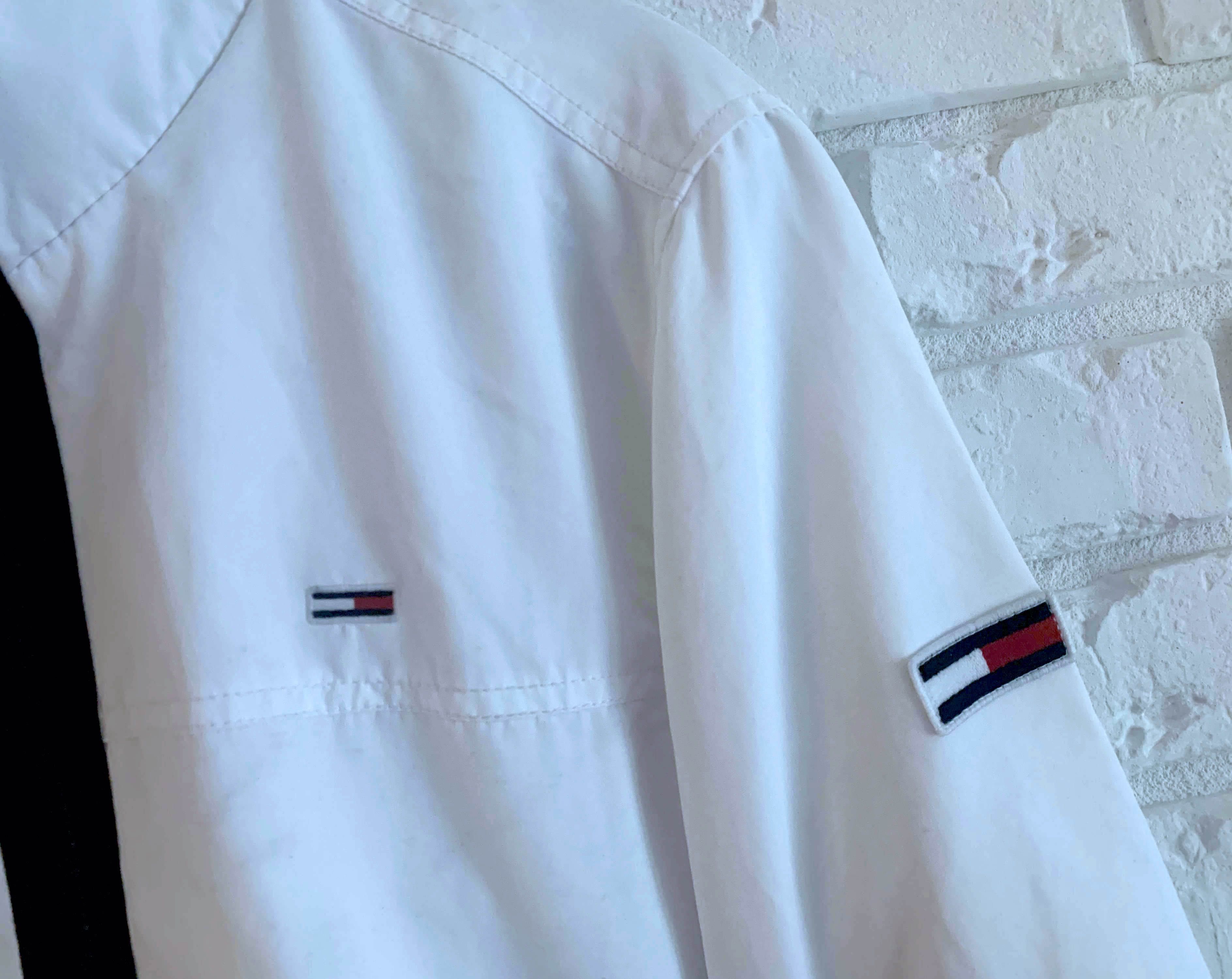 Tommy Jeans biała kurtka S M jesień Essential Padded Jacket