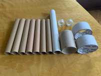 Tekturowe i plastikowe rolki rulony sztuk 16+2 DIY crafting rękodzieło