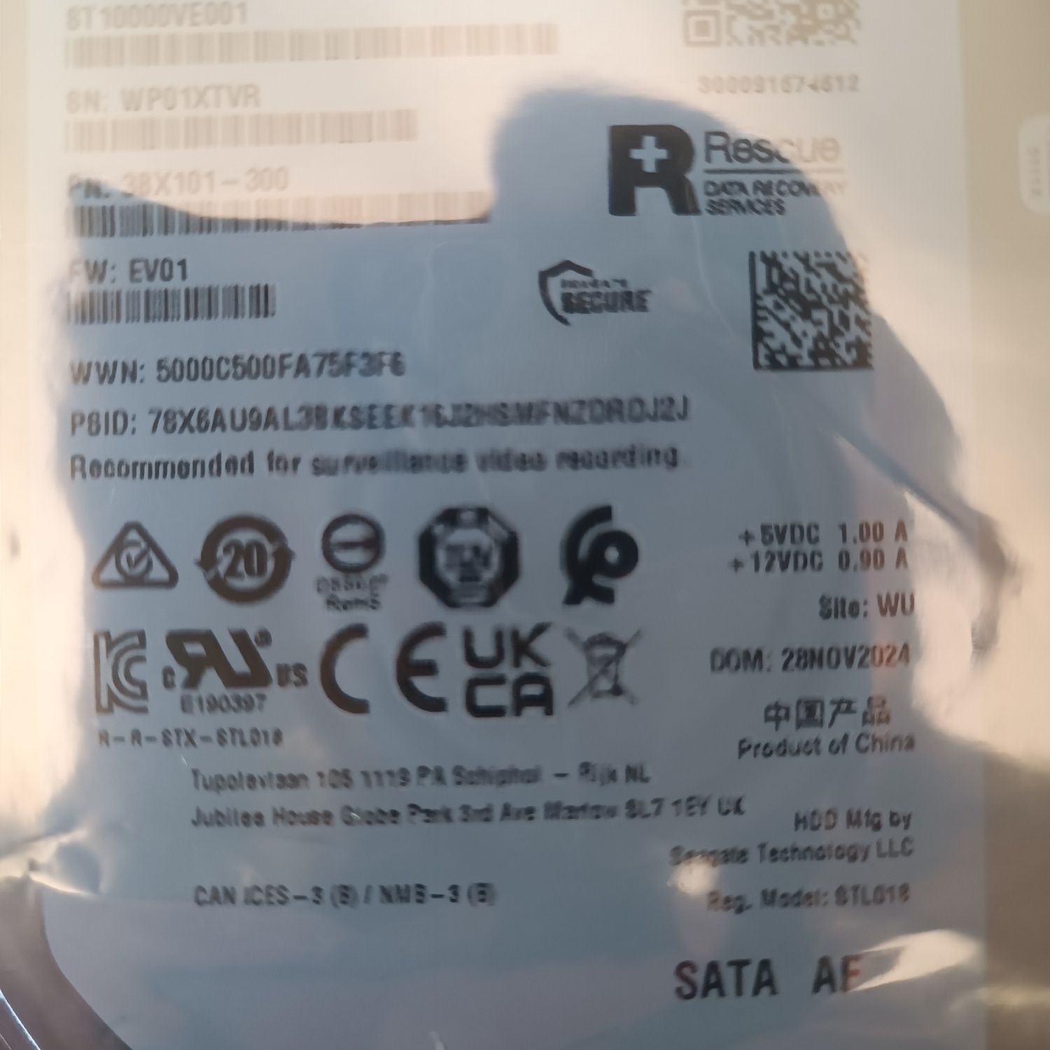 Nowy Dysk twardy 3,5" 10TB Seagate SkyHawk Al