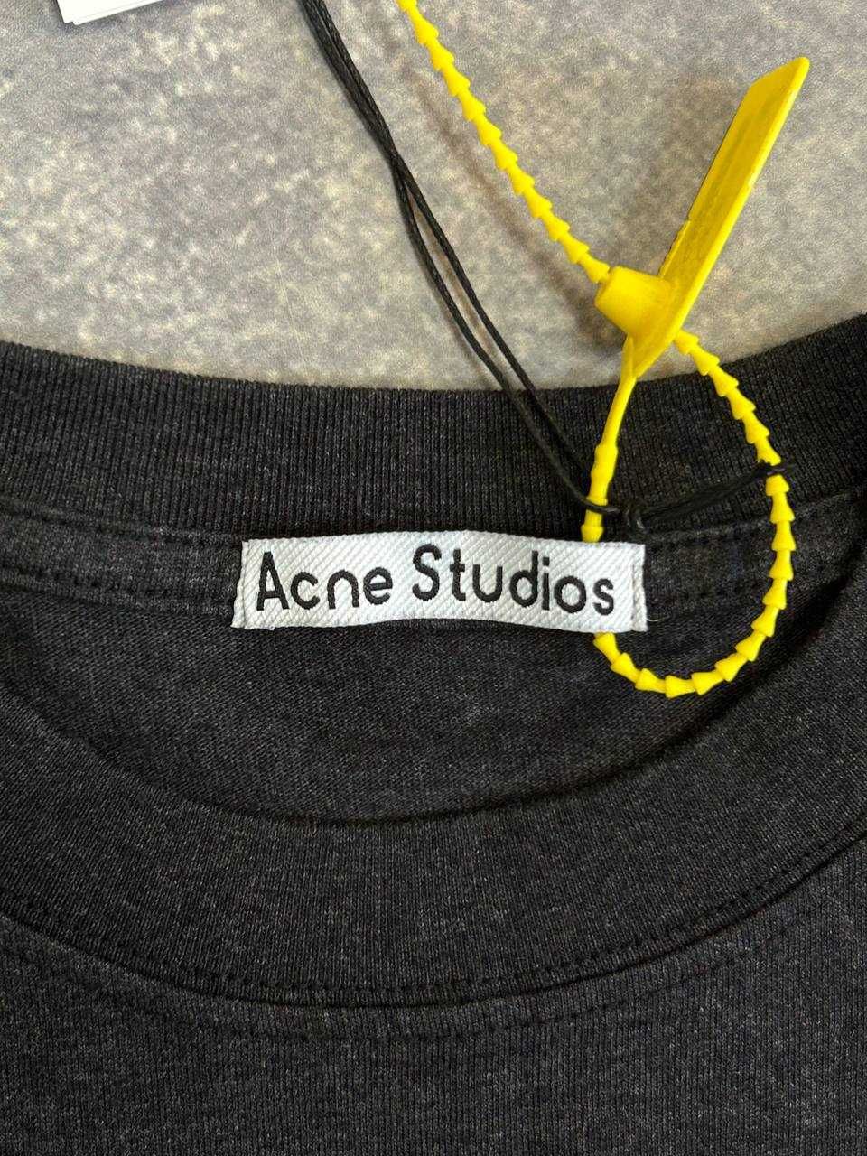 Футболка Acne Studios чорна archive черная opium distressed M S