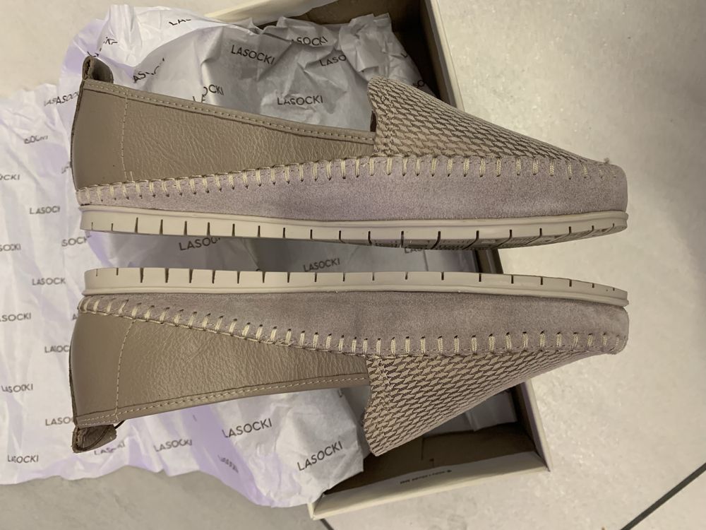 Skórzane mokasyny/espadryle Lasocki a la barefoot r 38