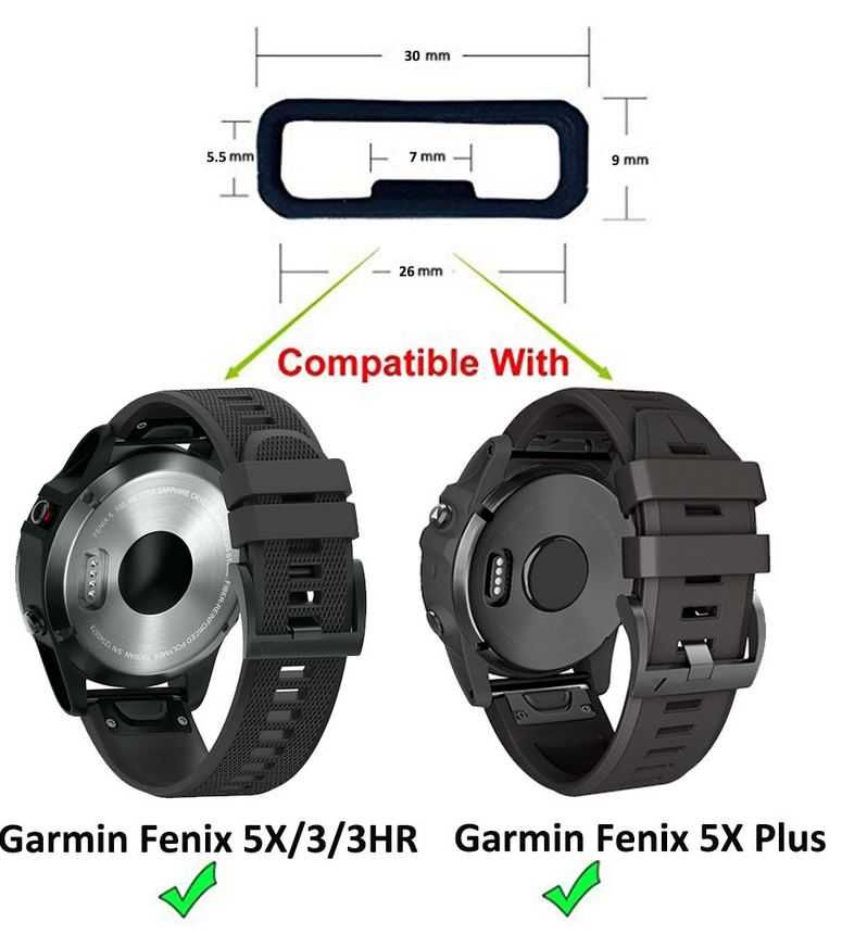 silikonowa szlufka do paska Garmin Fenix 3/5x/5x/6x/7x/ + 26 mm 2 SZT.