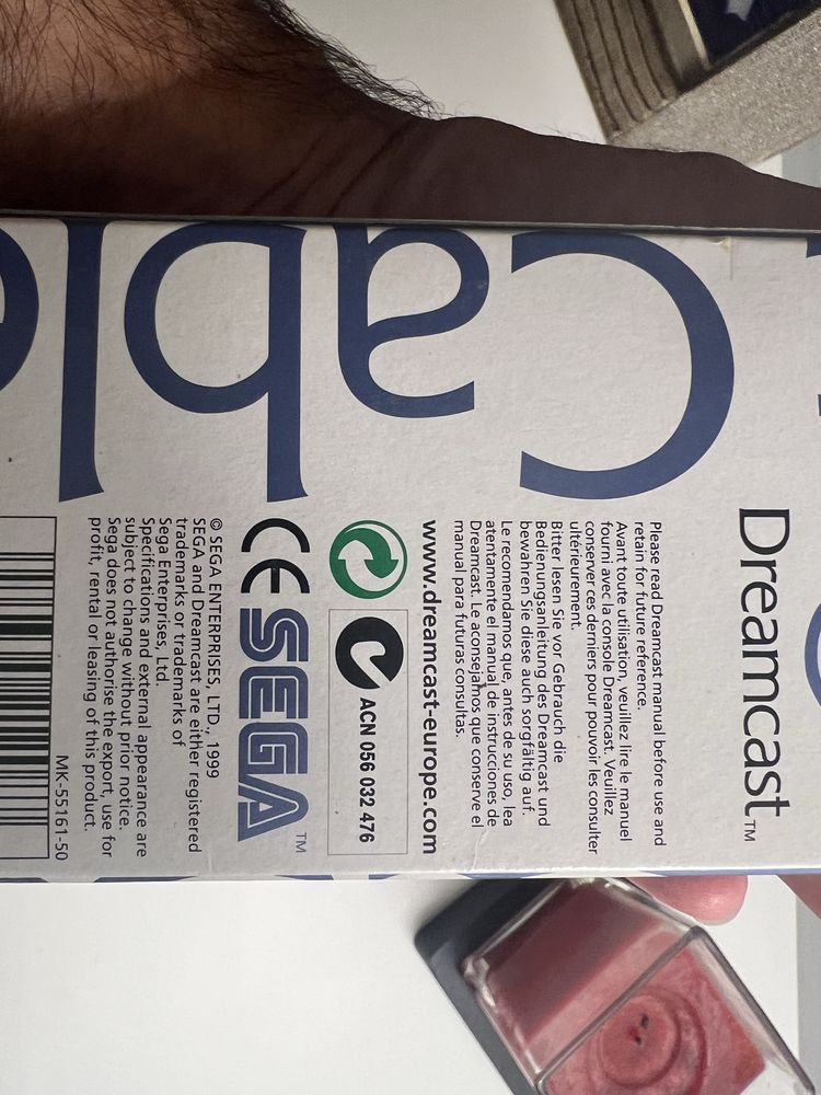 Cabo Scart Dreamcast Oficial novo/ selado
