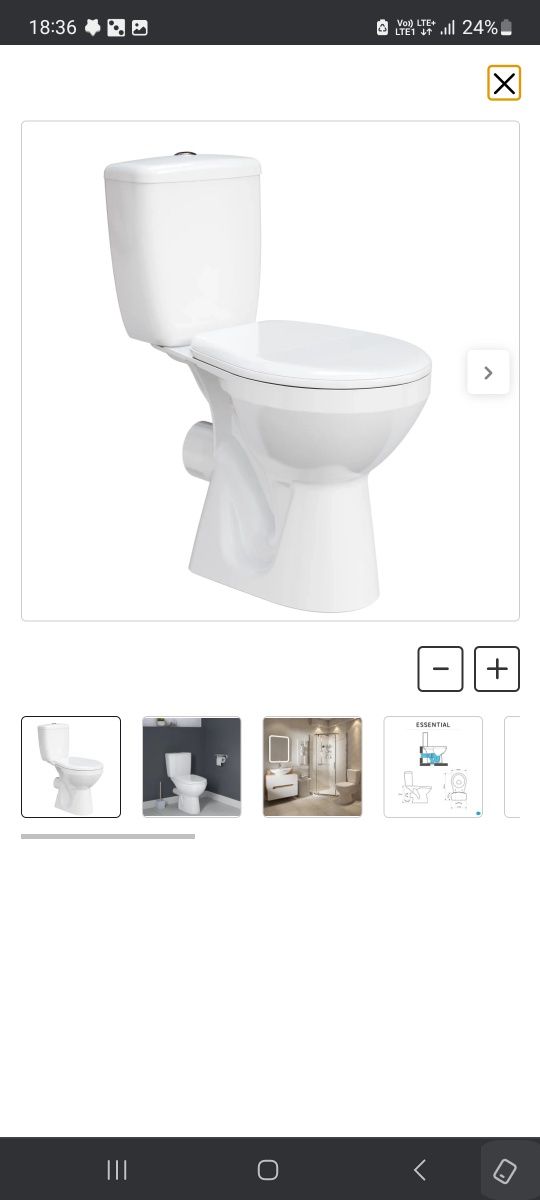 WC kompakt Essential Sensea