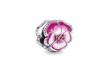 Charms z różowym bratkiem do Pandoraw srebro 925