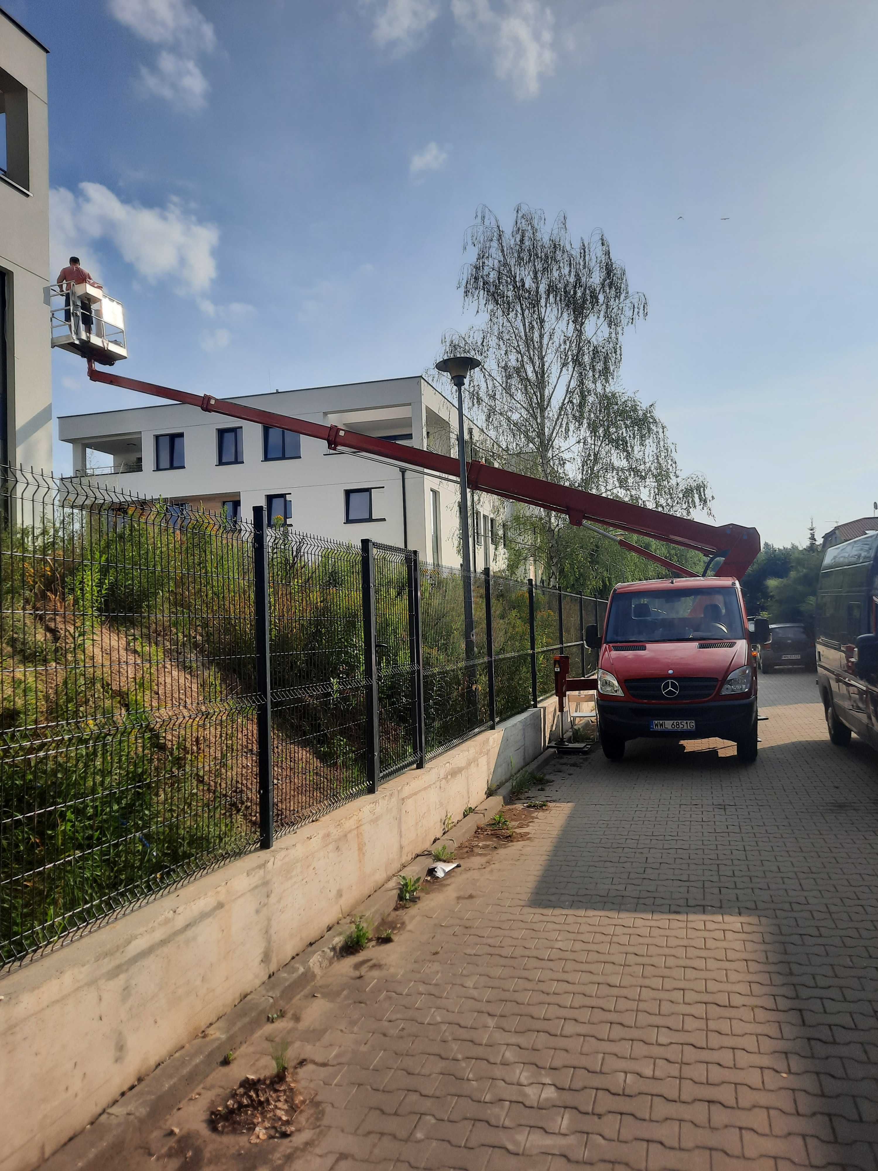 Podnośniki koszowe Warszawa, zwyżka, dźwig, wycinka drzew,