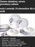 Zestaw obiadowy Lubiana lawenda 18 szt