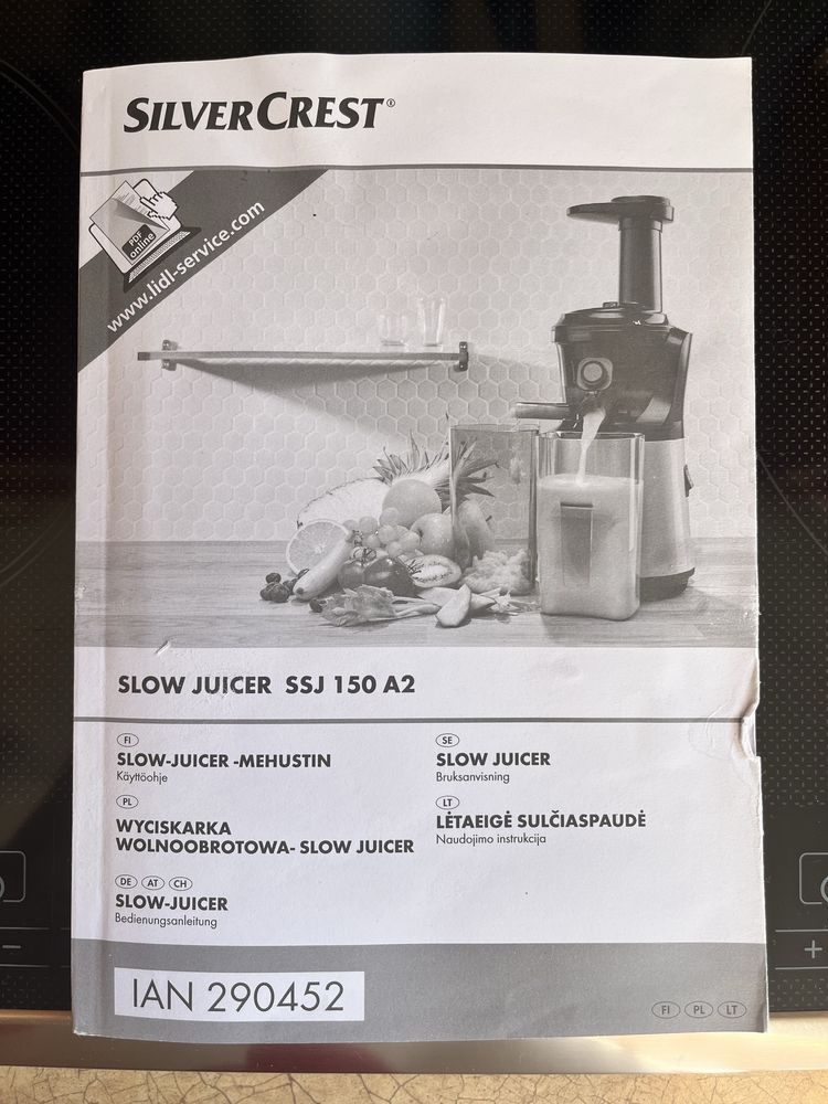 Wyciskarka wolnoobrotowa Slow Juicer Silvercrest/Lidl
