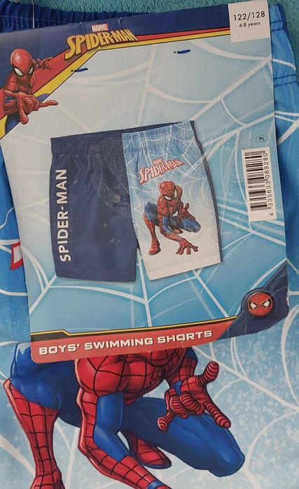 Nowe szorty kąpielowe chłopięce Spider-man 122/128