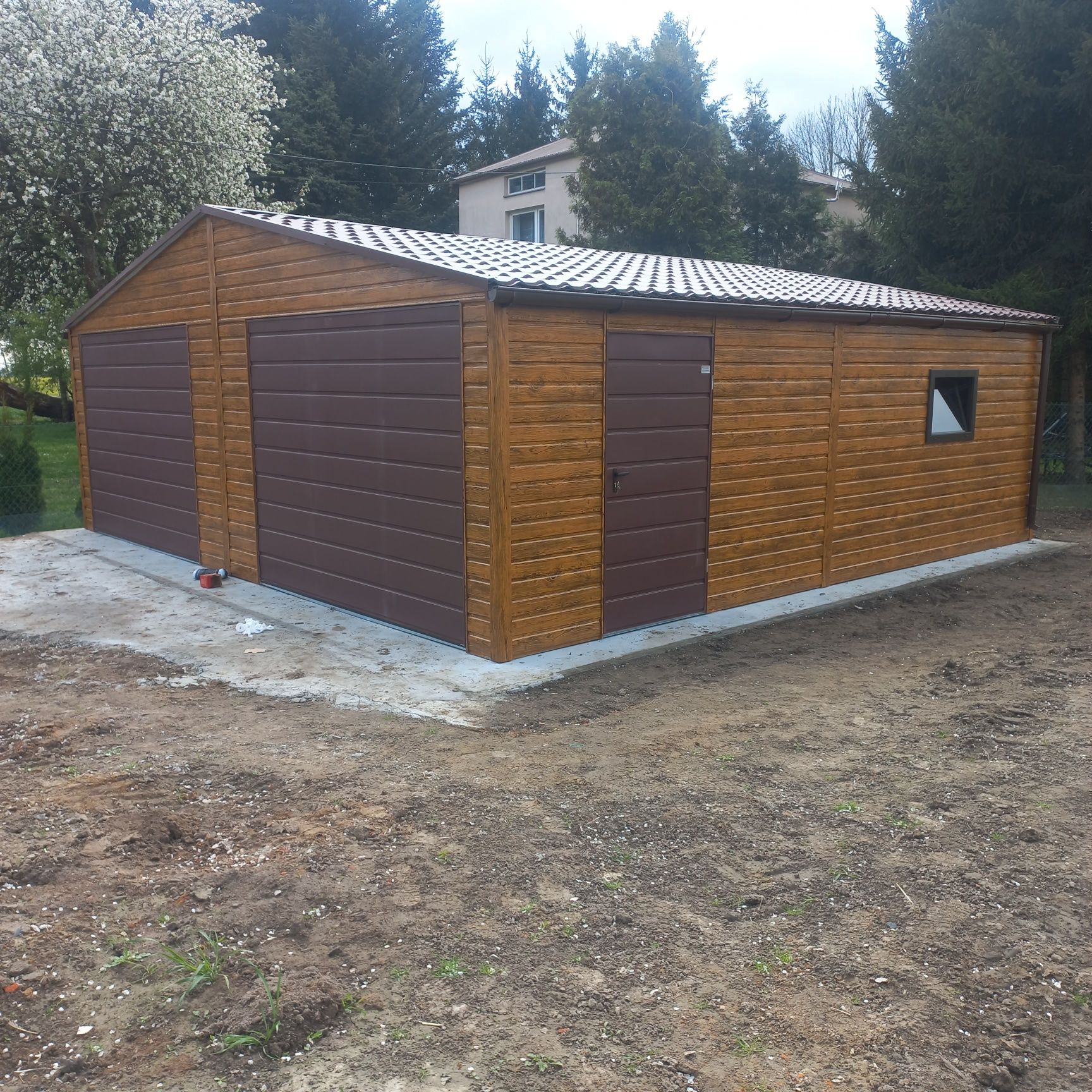 7,5x7 drewnopodobny garaż dowolne wymiary