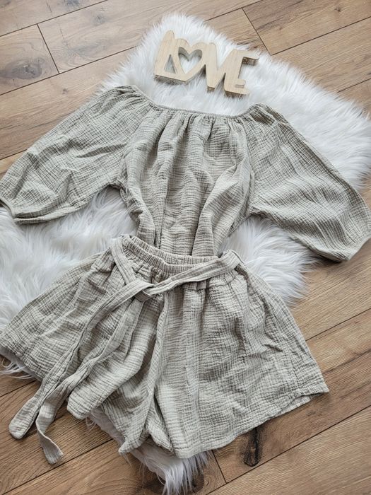 Komplet Muślinowy  bluzka spodenki