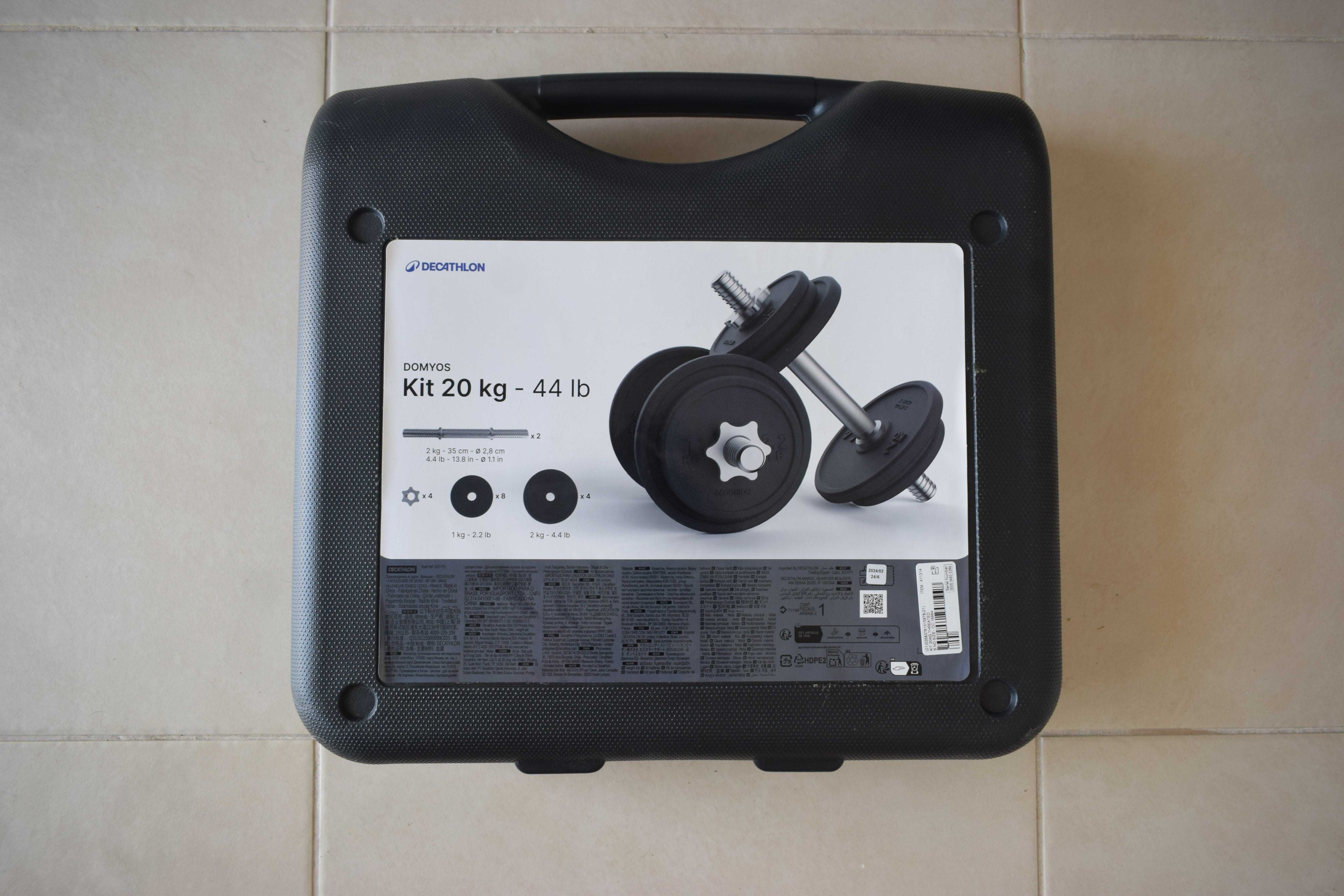 Kit / Conjunto Barras Halteres + Discos Pesos