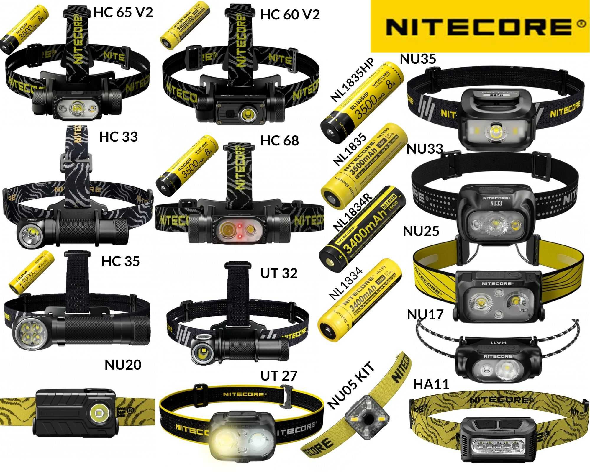 NITECORE Фонарь NU10 NU17 NU25 NU33 NU35 HC33 HC35 HC68 HC65 V2 UT32