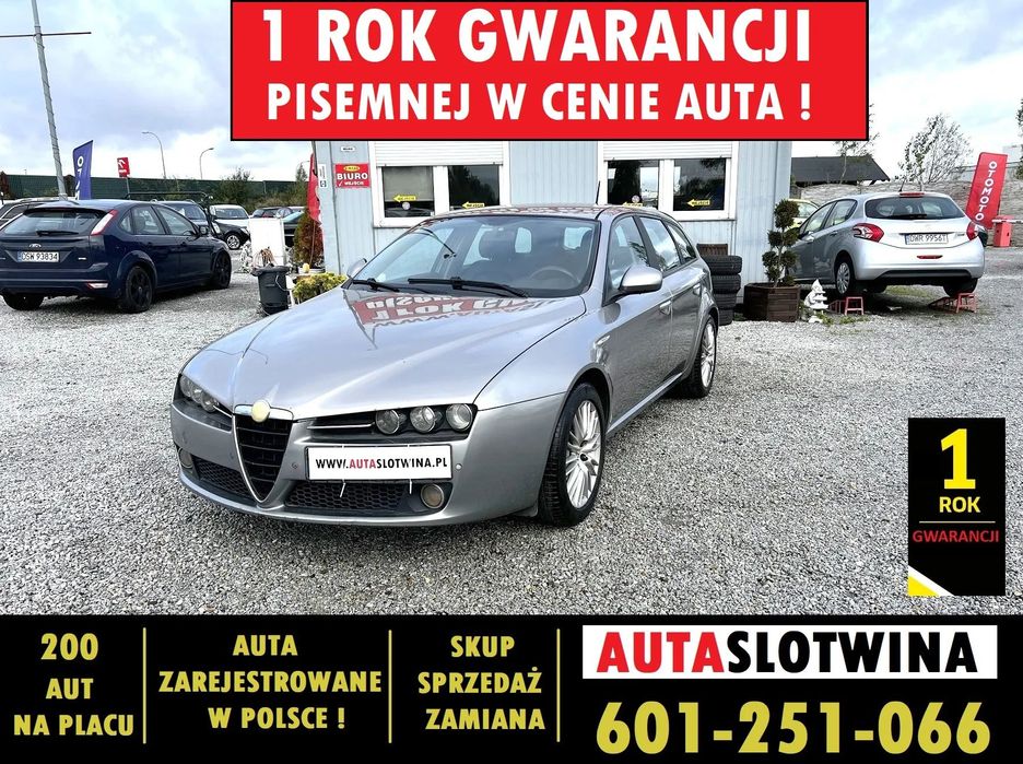 Alfa Romeo 159 1 ROK GWARANCJI W CENIE AUTA, Zamiana, Fajny Stan, Alu, Skóra