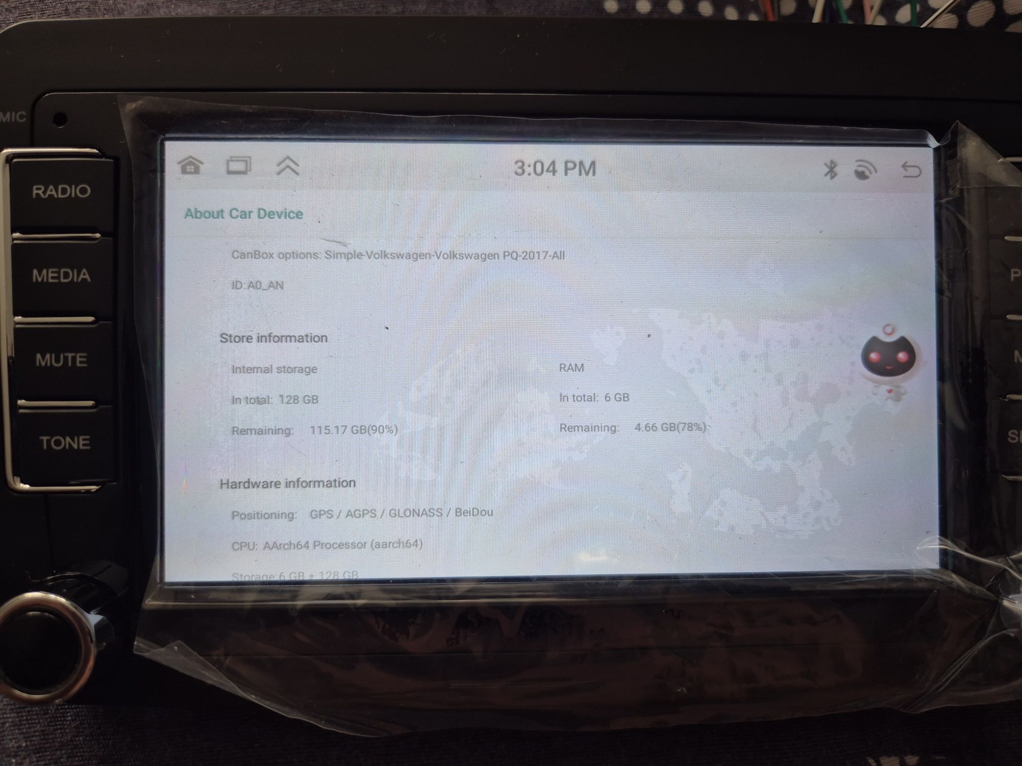 Radio android vw 6gb  Volkswagen Android seat golf passat