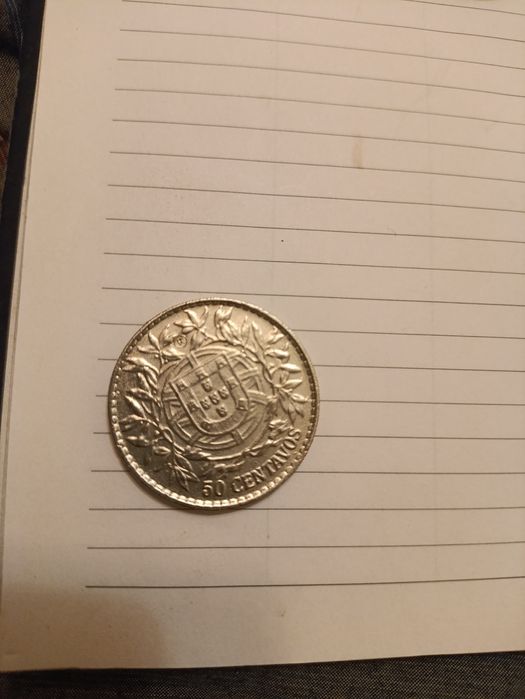 50, centavos,replica  ,república portuguesa,1913