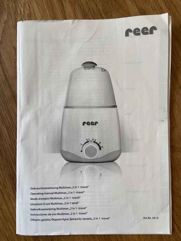 Podgrzewacz i sterylizator parowy REER-Multimax 2 in 1 travel