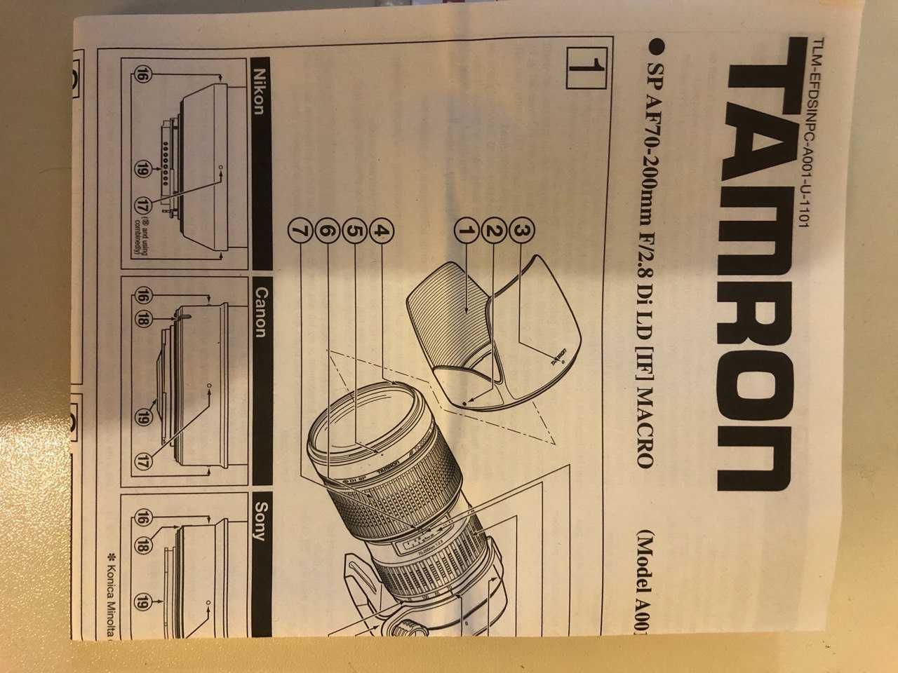 Tamron 70-200 f/2.8 Di LD (IF) Macro ! Для Canon (или обмен)