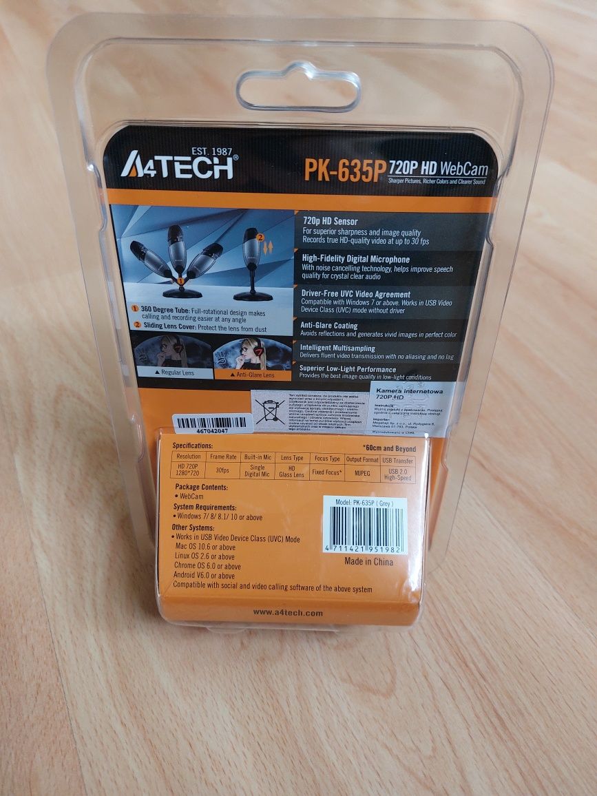 Kamerka internetowa A4Tech PK-635P