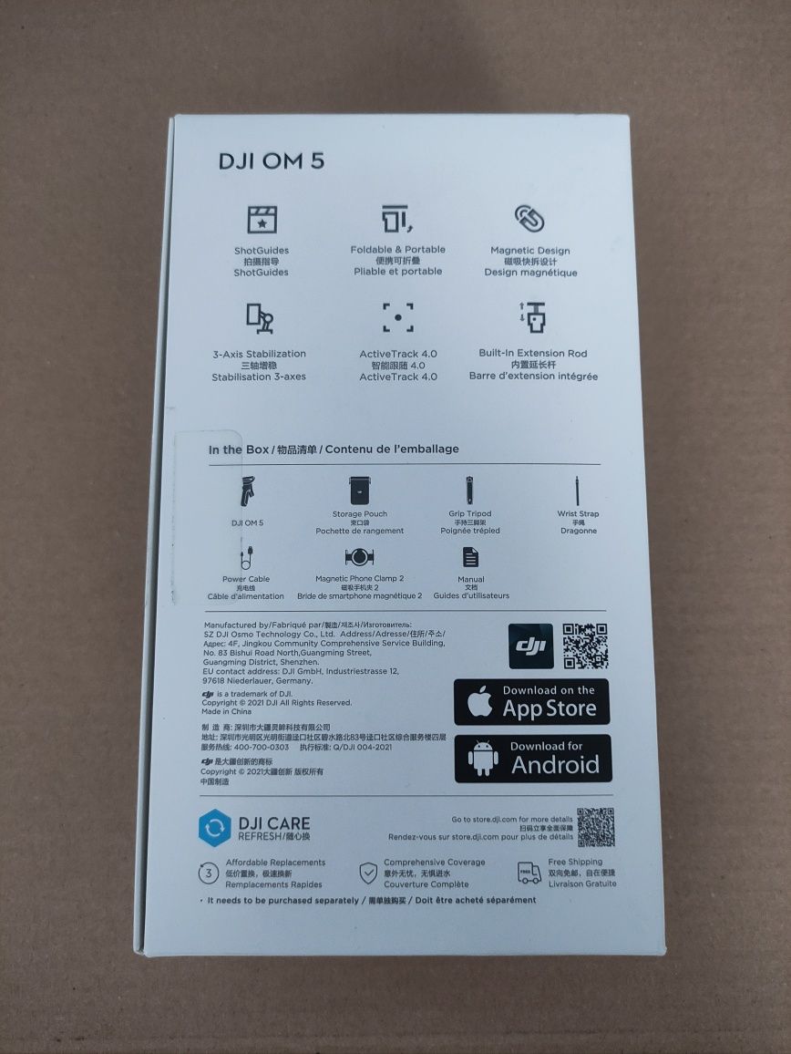 Gimbal do smartfona DJI OM 5 Sunset White Smartphone Stabilizer