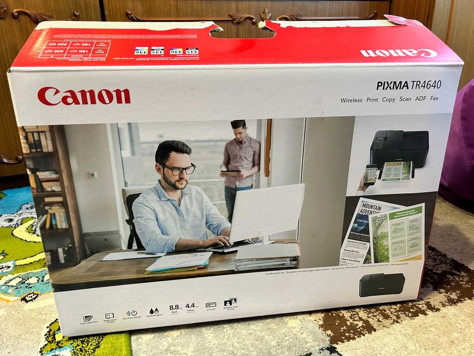 Кольоровий БФ принтер Canon PIXMA TR4640 з Wi-Fi, дуплекс