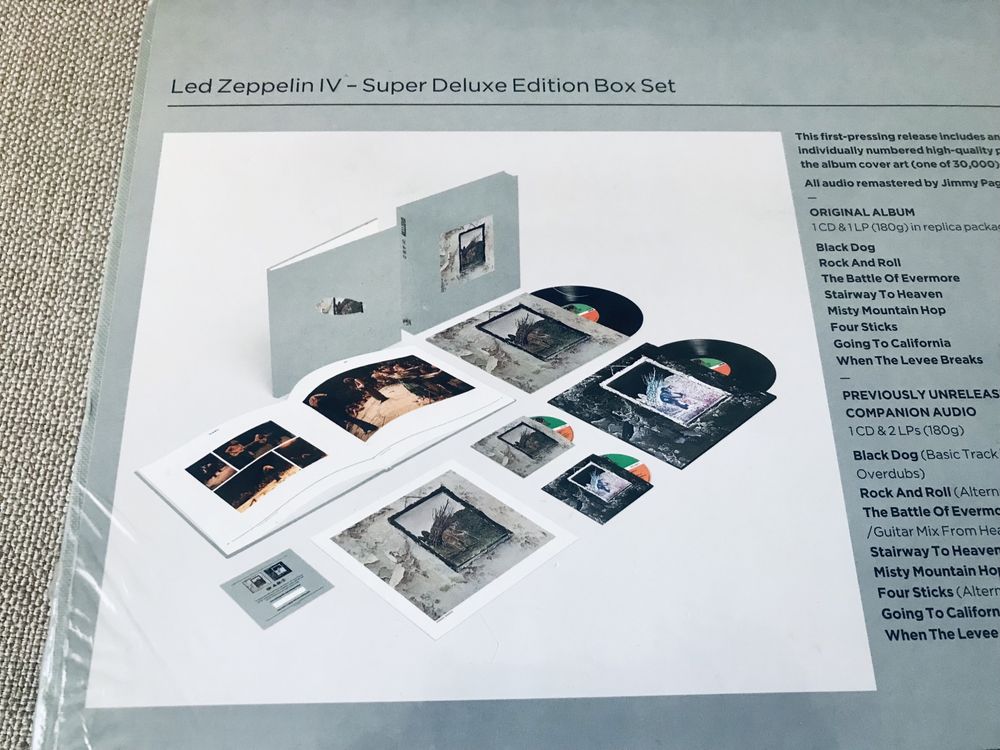 Led Zeppelin IV Super Deluxe Box Set 2 Vinyl 2 CD - Mega Unikat.