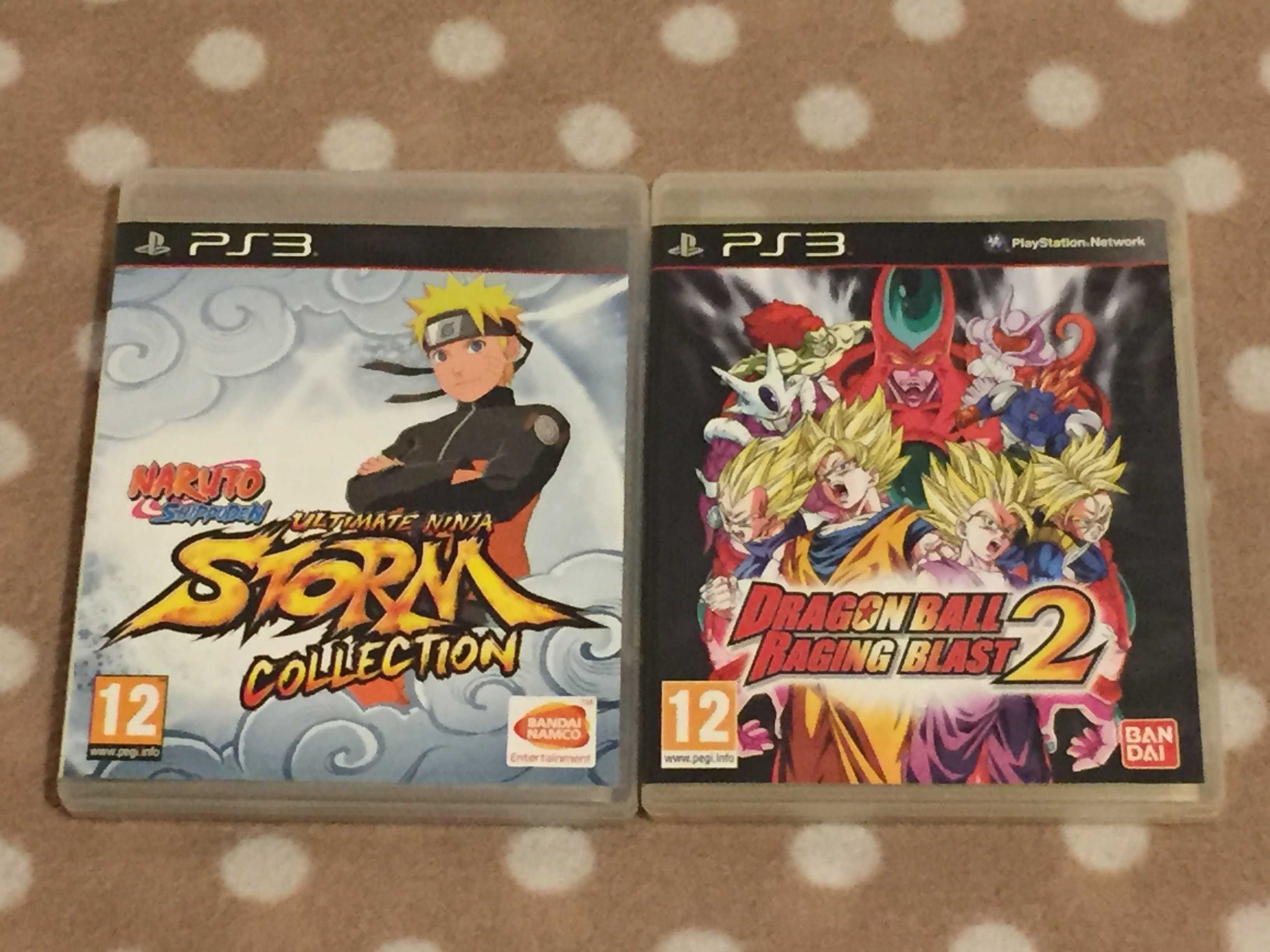 Naruto Storm Collection e Dragon Ball Raging Blast 2 ps3