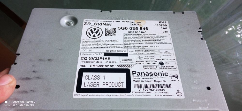 czytnik MULTIMEDIA MMI navi VW 5G0.035.846