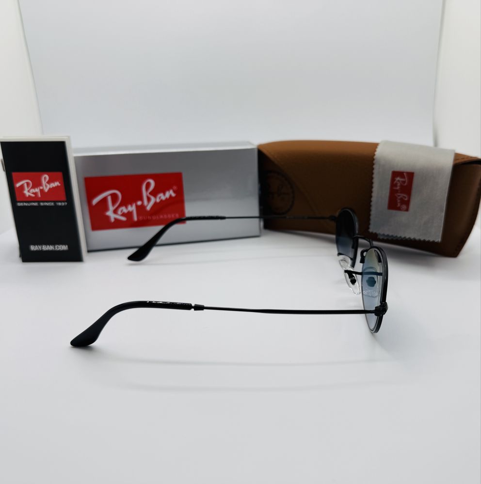 Солнцезащитные очки Ray Ban Oval 3547 Black-Blue Gradient 51мм стекло