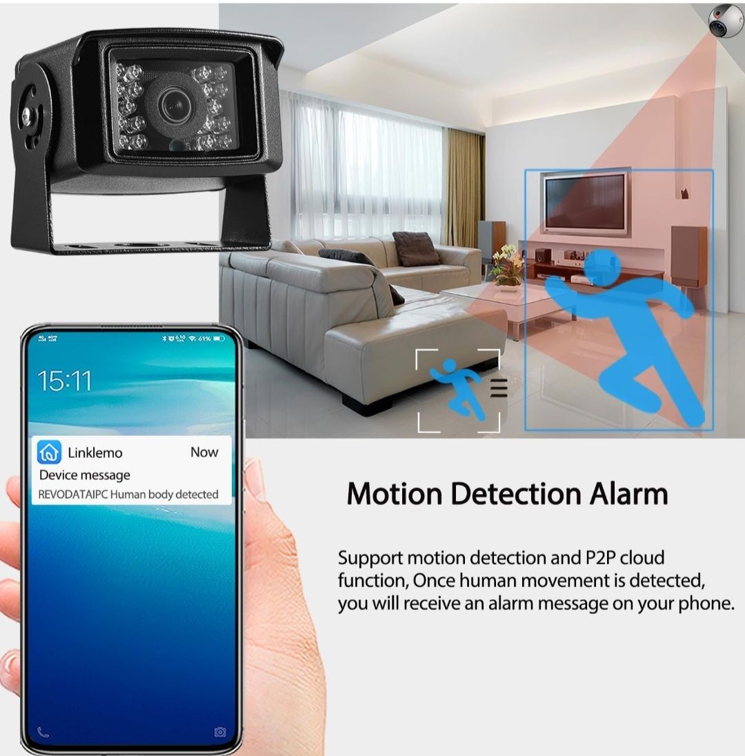 Kamera IP REVODATA 5MP POE, obiektyw 3,6 mm, 10 m