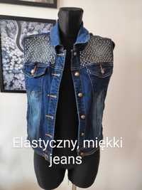 Bezrękawnik damski katana 38 kamizelka elastyczny jeans M extra jNowa