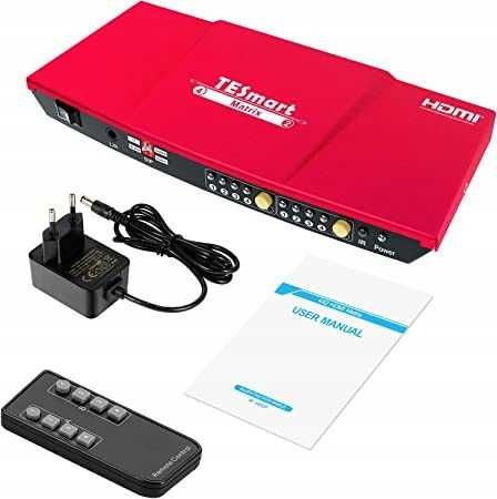 Przełącznik KVM switch 4x2 HDMI 3D Full HD 1080P 4K 30Hz Powystawowy